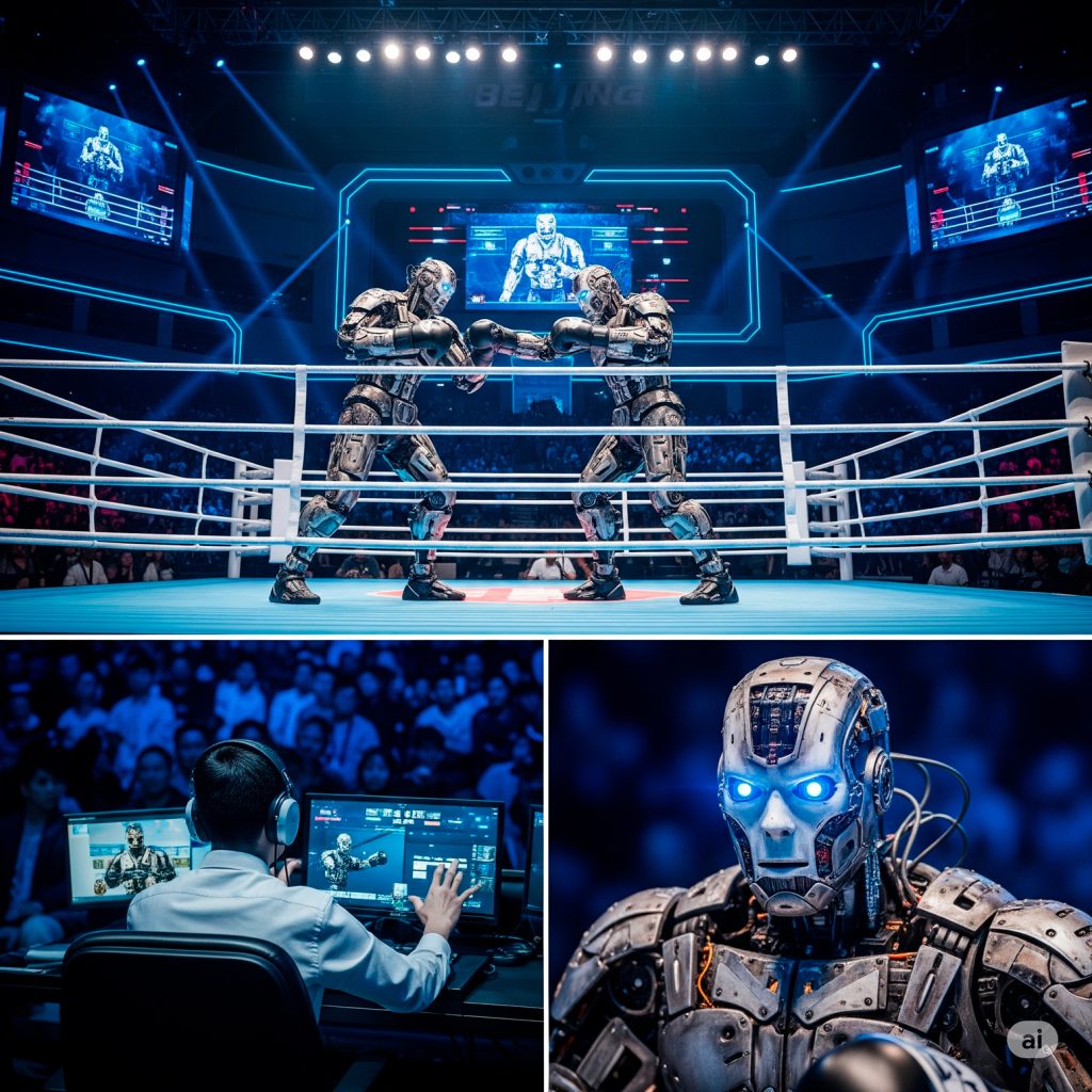 robots boxeando
